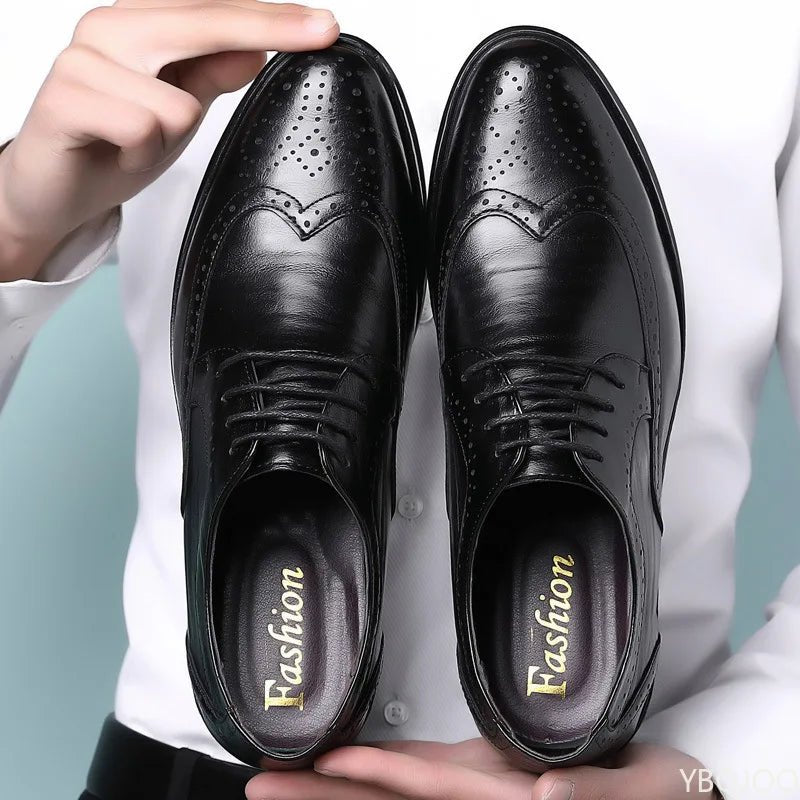Men's Pointed Office Formal Shoes - Luzilly Bridal & Apparel