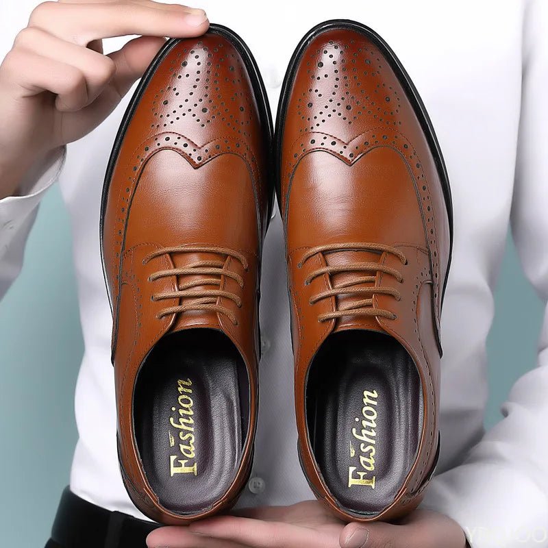 Men's Pointed Office Formal Shoes - Luzilly Bridal & Apparel