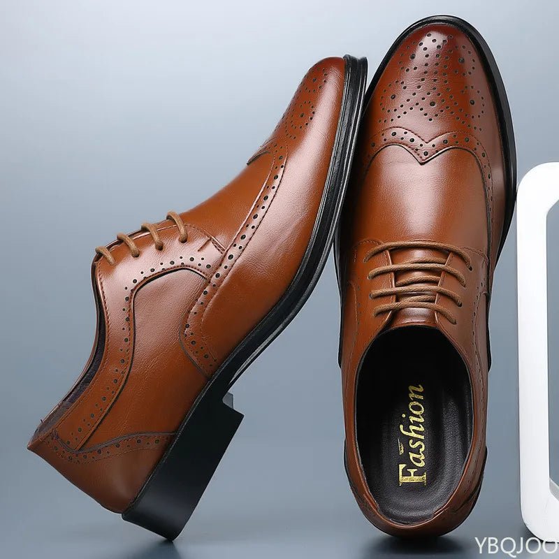 Men's Pointed Office Formal Shoes - Luzilly Bridal & Apparel