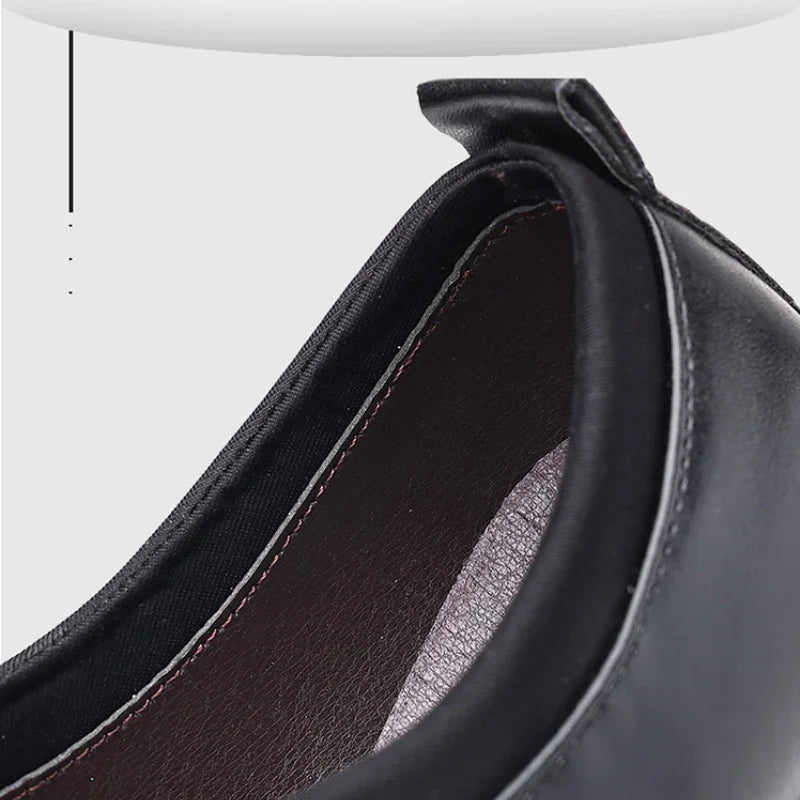 Men's Pointed-Toe Leather Dress Shoes - Luzilly Bridal & Apparel