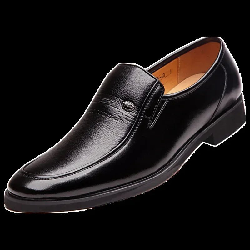 Men's Pointed-Toe Leather Loafers - Luzilly Bridal & Apparel