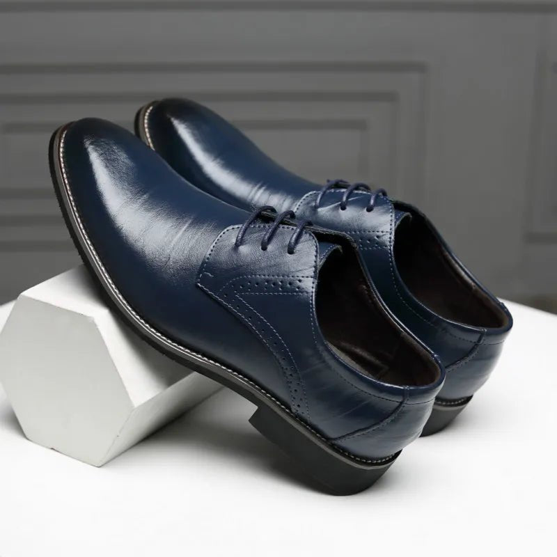 Men's Pointed-Toe Oxford Dress Shoes - Luzilly Bridal & Apparel