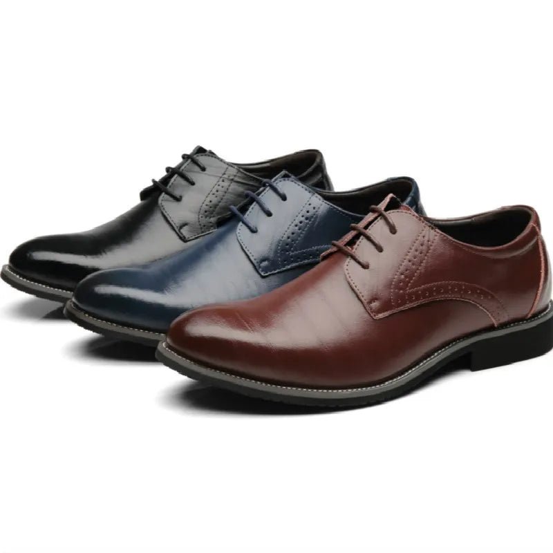 Men's Pointed-Toe Oxford Dress Shoes - Luzilly Bridal & Apparel