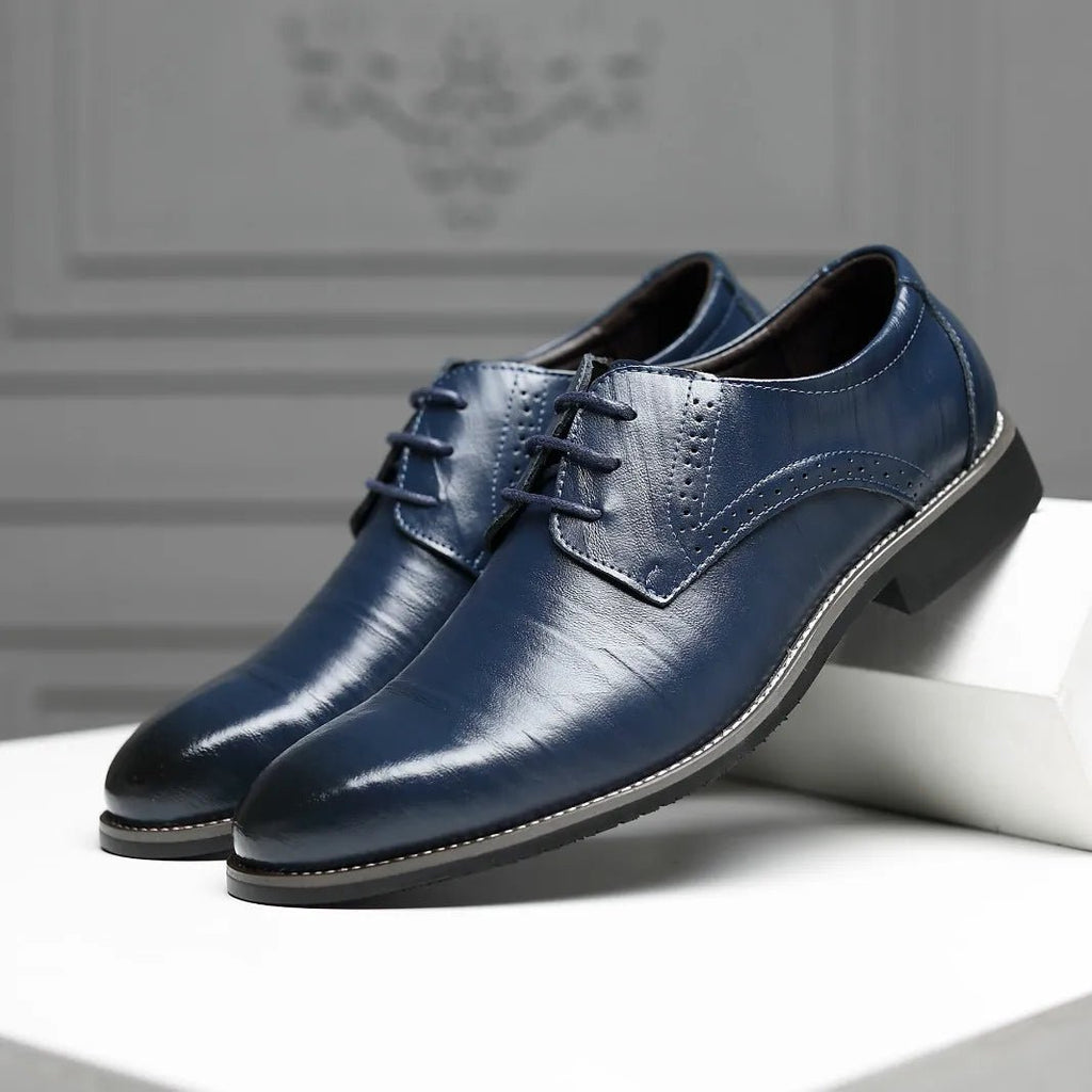 Men's Pointed-Toe Oxford Dress Shoes - Luzilly Bridal & Apparel