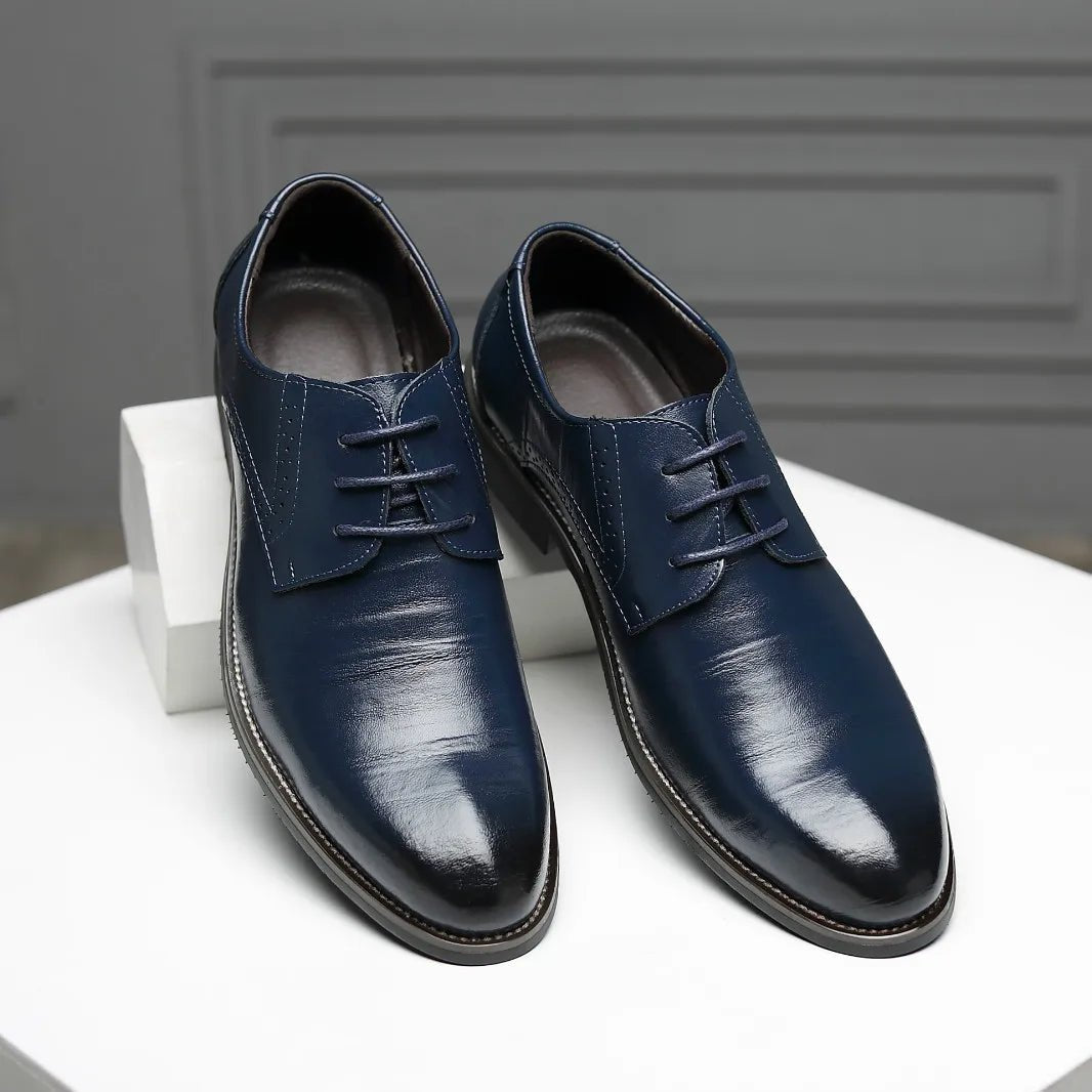 Men's Pointed-Toe Oxford Dress Shoes - Luzilly Bridal & Apparel