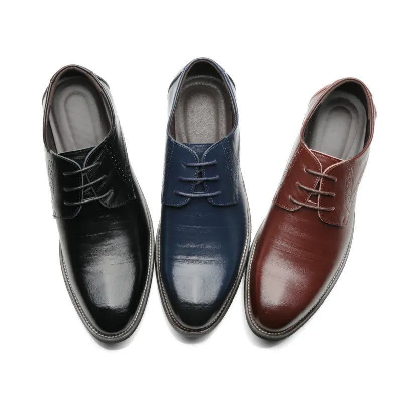 Men's Pointed-Toe Oxford Dress Shoes - Luzilly Bridal & Apparel