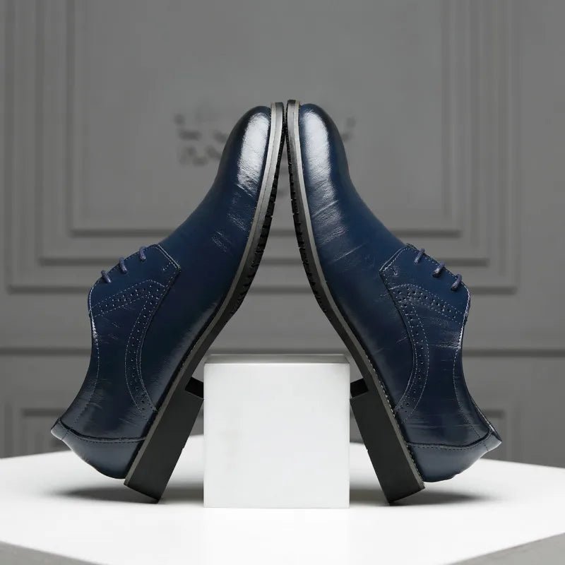 Men's Pointed-Toe Oxford Dress Shoes - Luzilly Bridal & Apparel