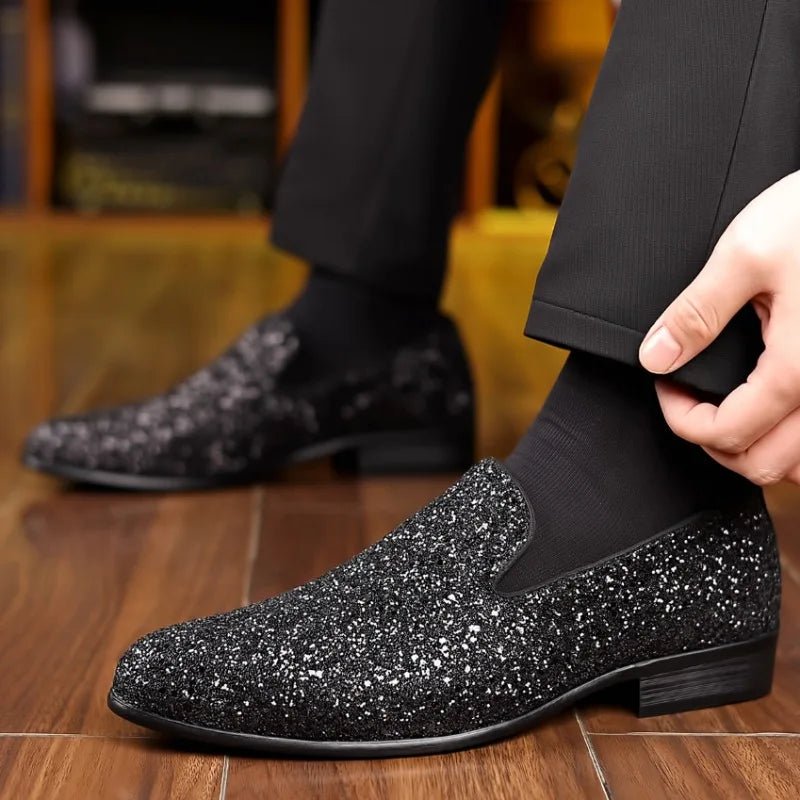 Men's Sequin Party Loafers - Luzilly Bridal & Apparel
