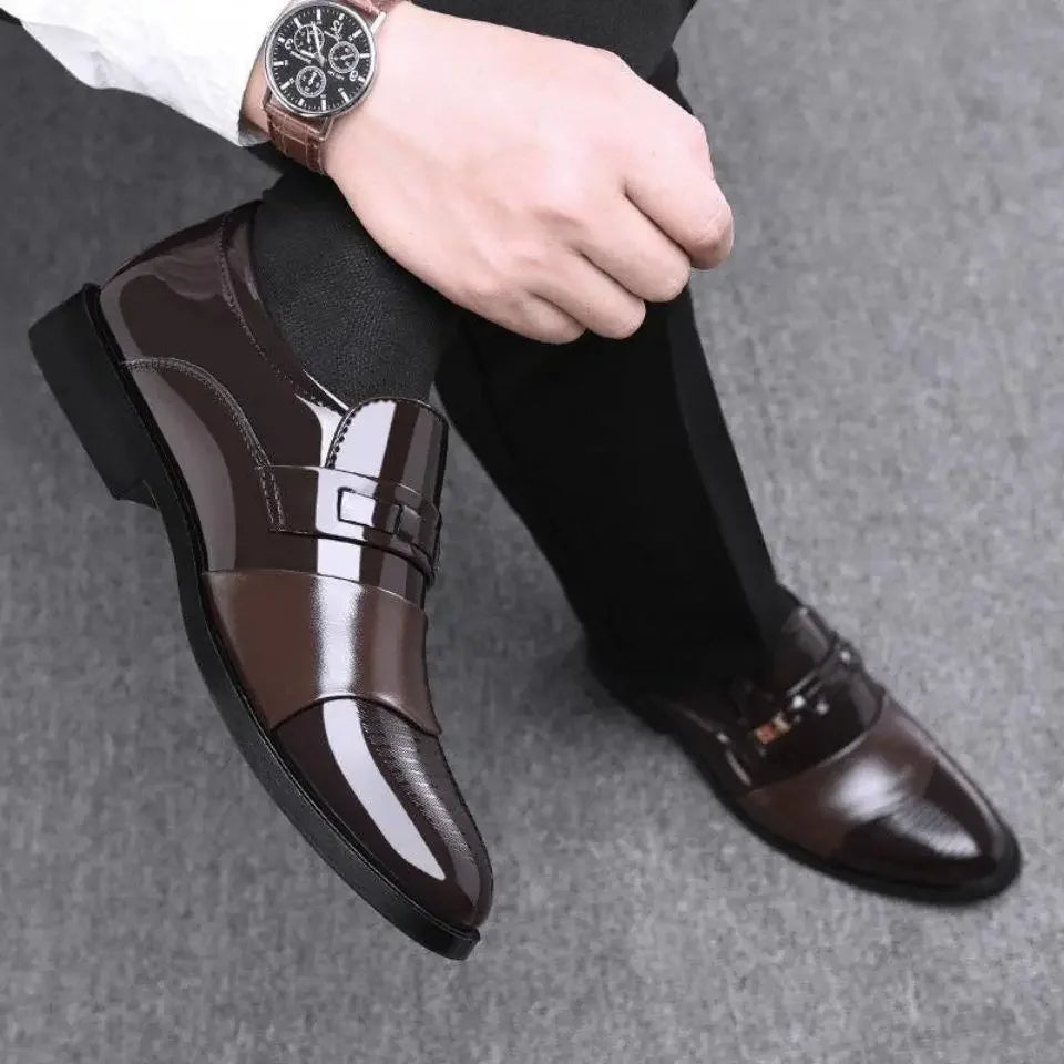 Men's Slip-On Leather Loafers - Luzilly Bridal & Apparel