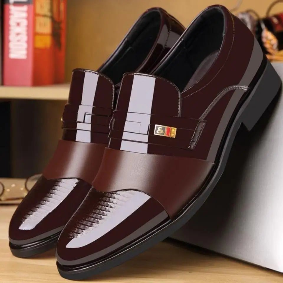 Men's Slip-On Leather Loafers - Luzilly Bridal & Apparel