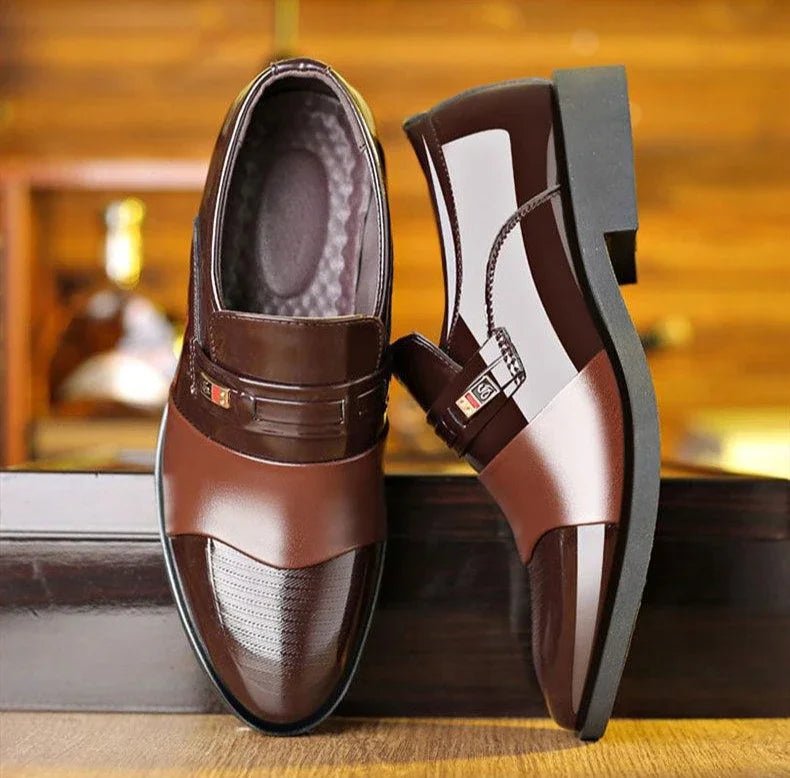 Men's Slip-On Leather Loafers - Luzilly Bridal & Apparel