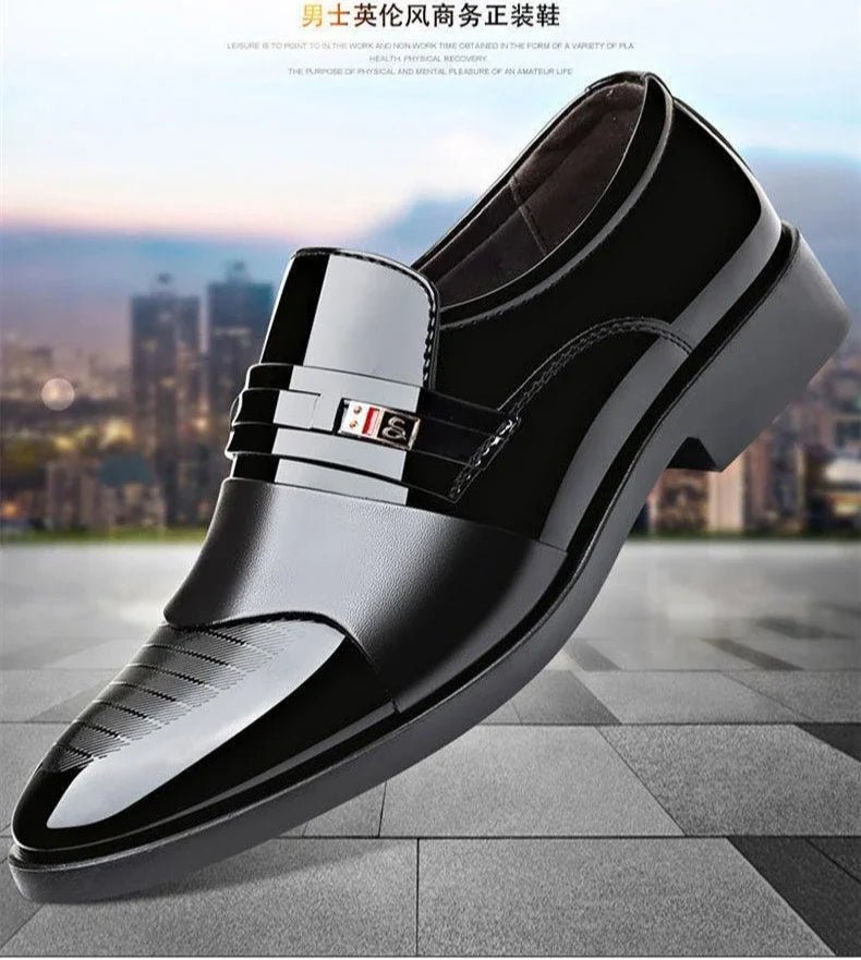 Men's Slip-On Leather Loafers - Luzilly Bridal & Apparel