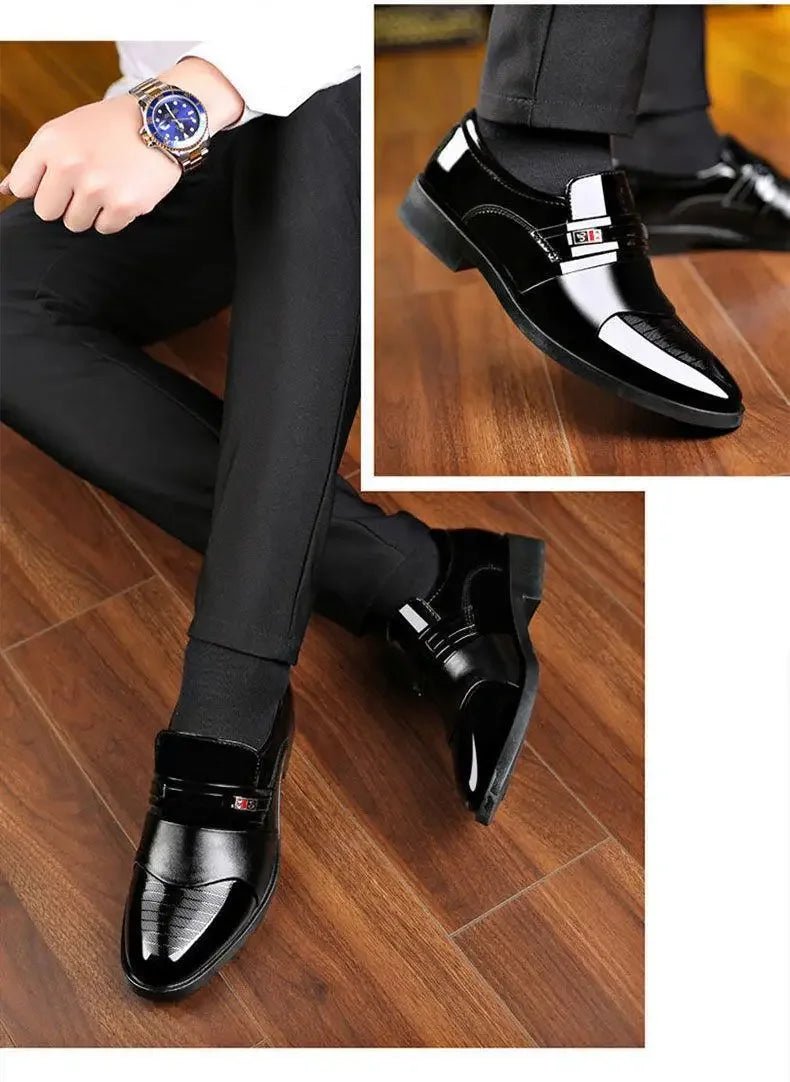Men's Slip-On Leather Loafers - Luzilly Bridal & Apparel