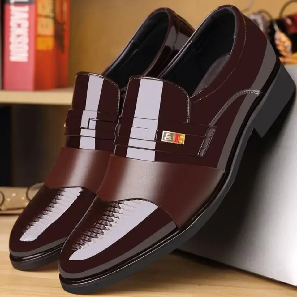 Men's Slip-On Leather Loafers - Luzilly Bridal & Apparel