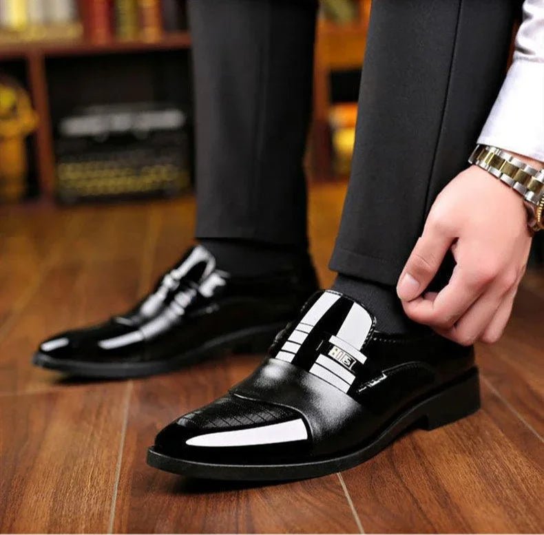 Men's Slip-On Leather Loafers - Luzilly Bridal & Apparel