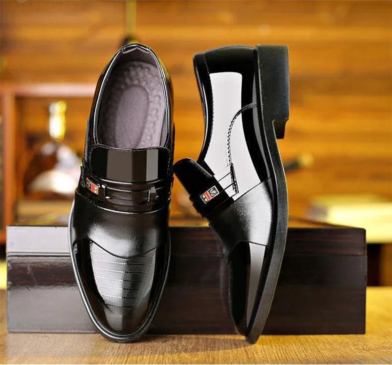 Men's Slip-On Leather Loafers - Luzilly Bridal & Apparel