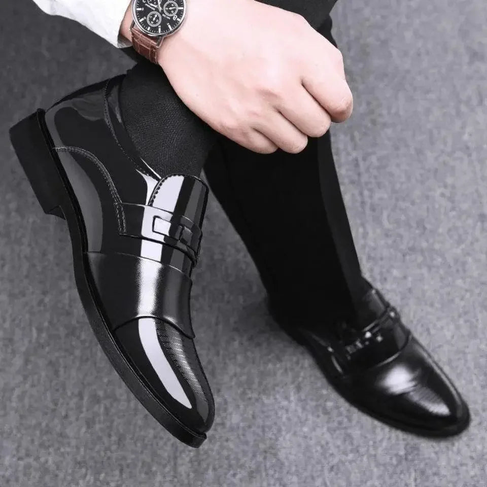 Men's Slip-On Leather Loafers - Luzilly Bridal & Apparel