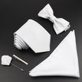 Men's Solid Color Necktie & Bow Tie Set - Luzilly Bridal & Apparel