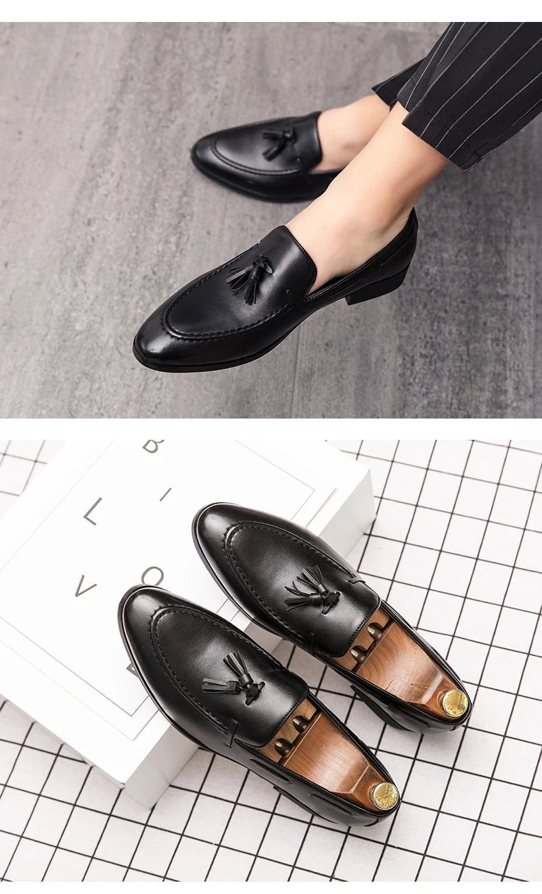 Men's Tassel Loafer Dress Shoes - Luzilly Bridal & Apparel