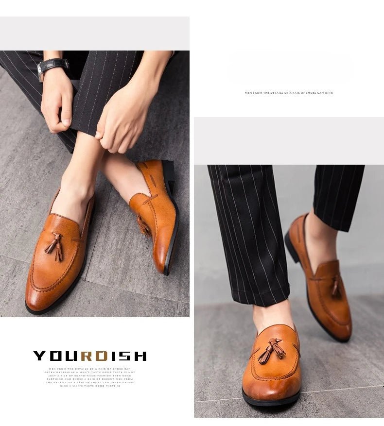 Men's Tassel Loafer Dress Shoes - Luzilly Bridal & Apparel