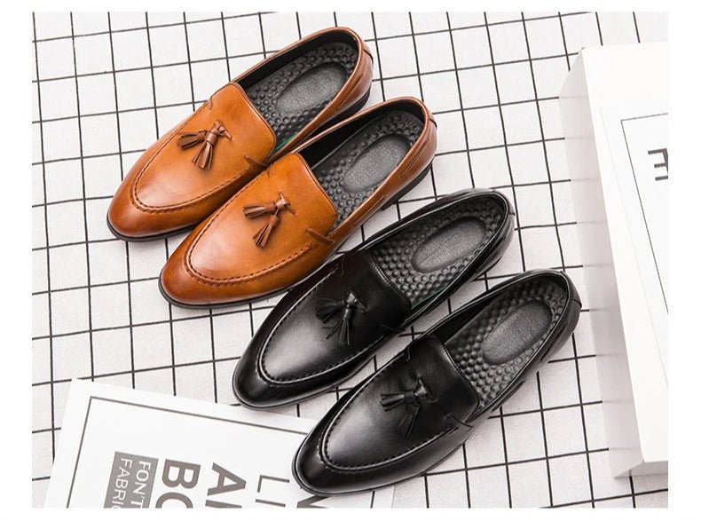 Men's Tassel Loafer Dress Shoes - Luzilly Bridal & Apparel