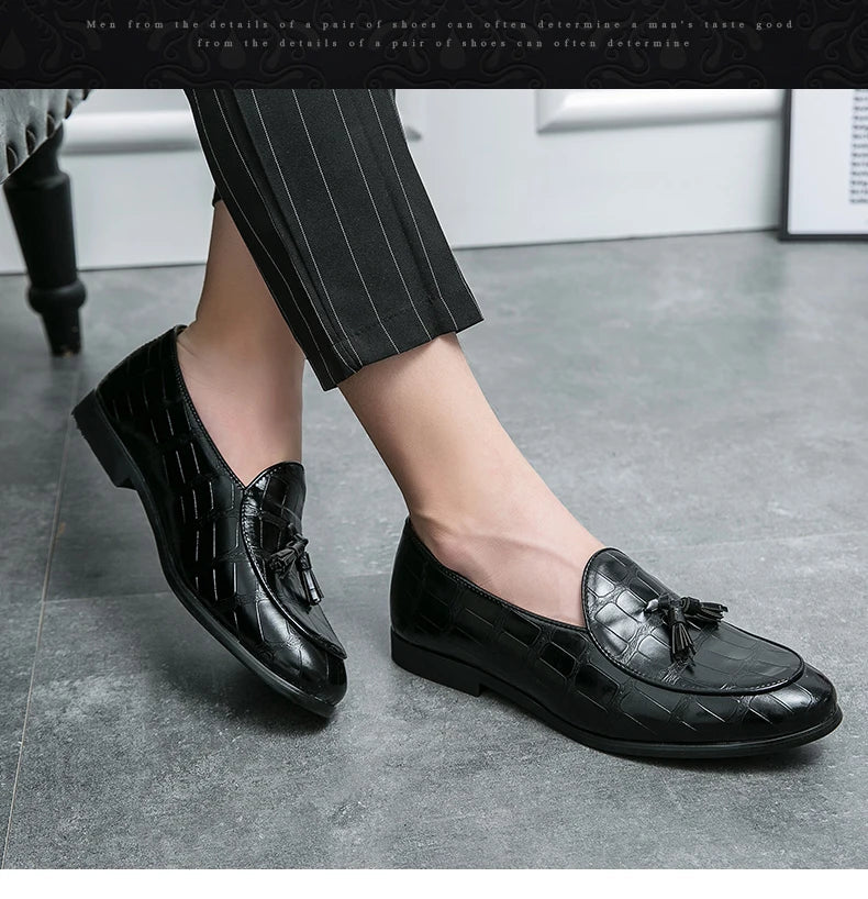 Men's Tassel Loafer Dress Shoes - Luzilly Bridal & Apparel