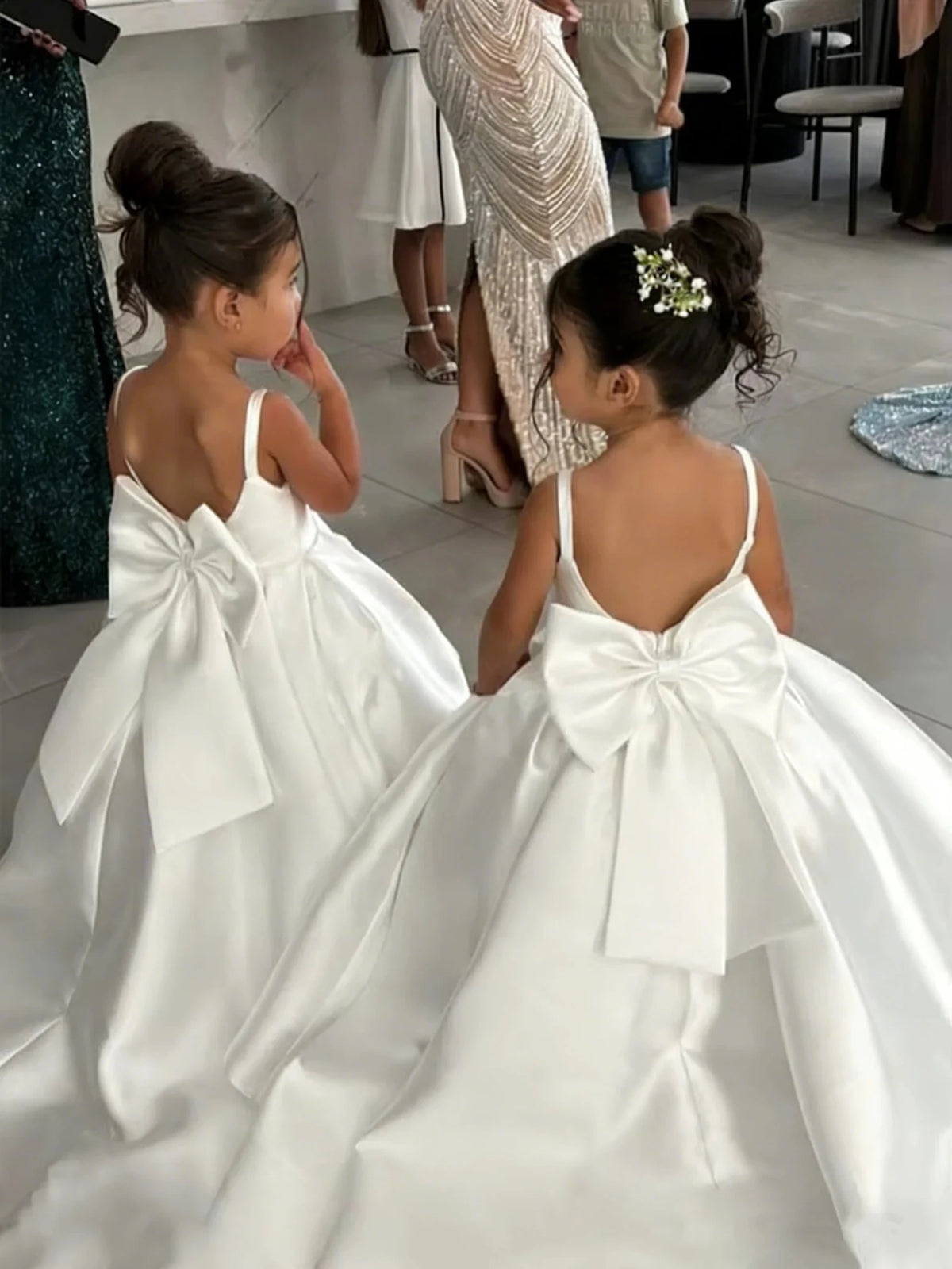 Mermaid Bow-Strap Flower Girl Dress - Luzilly Bridal & Apparel