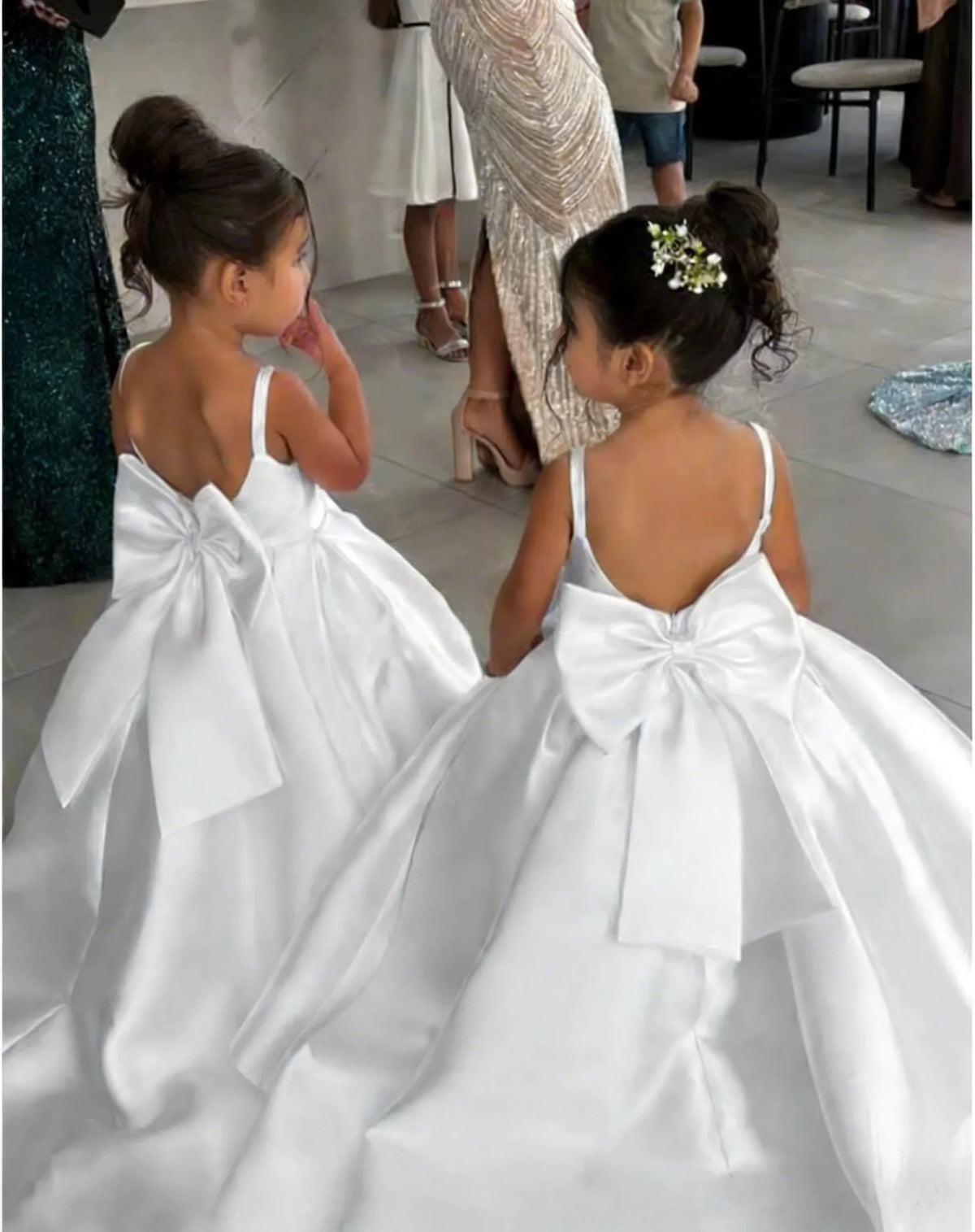Mermaid Bow-Strap Flower Girl Dress - Luzilly Bridal & Apparel