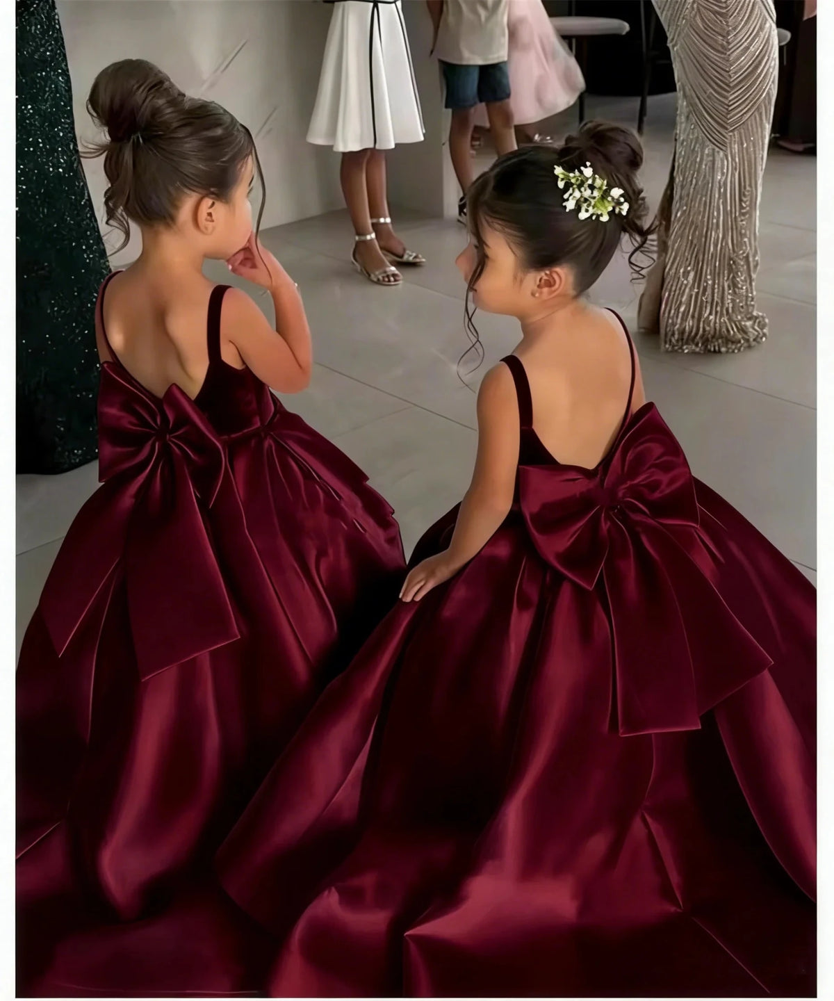 Mermaid Bow-Strap Flower Girl Dress - Luzilly Bridal & Apparel