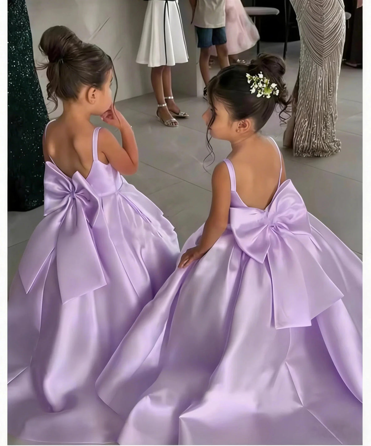 Mermaid Bow-Strap Flower Girl Dress - Luzilly Bridal & Apparel
