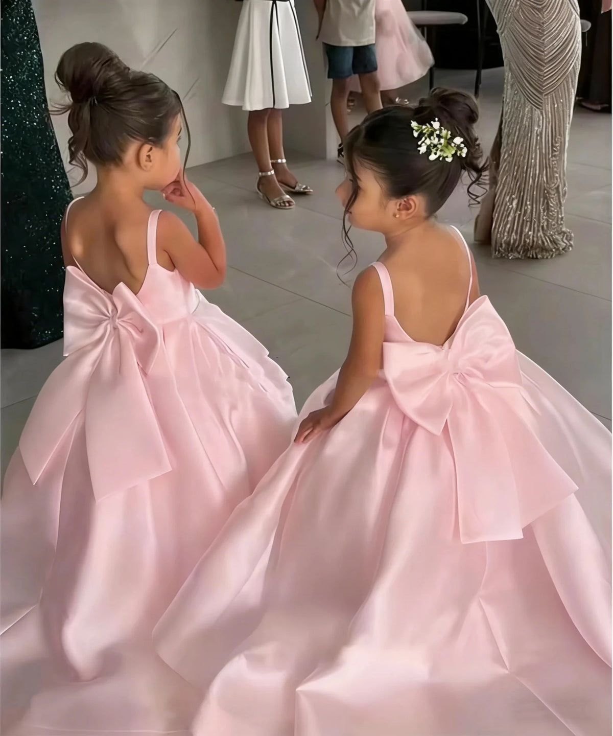 Mermaid Bow-Strap Flower Girl Dress - Luzilly Bridal & Apparel