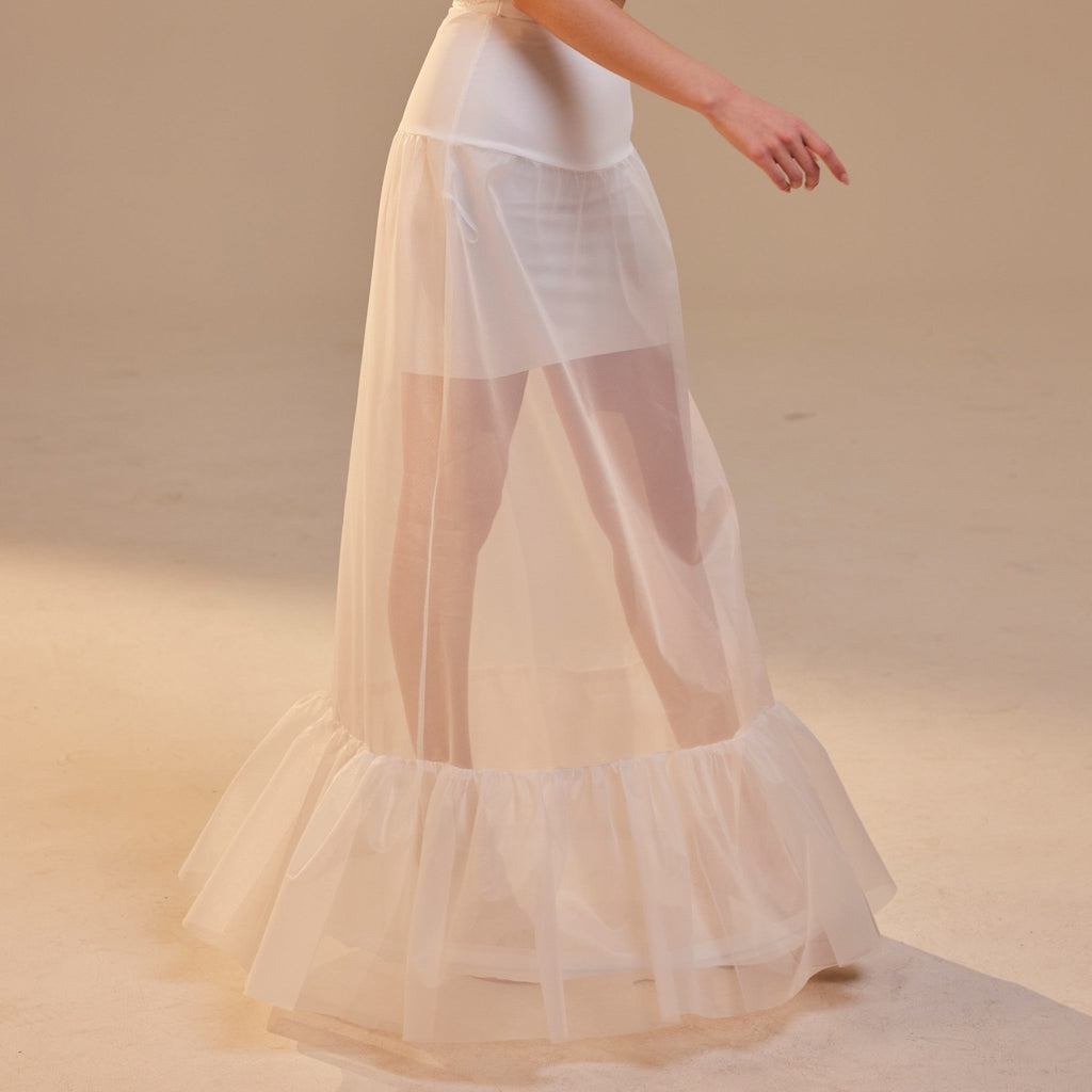 Mermaid Petticoat Skirt with Waist Corsage , Bridal Crinoline Slip - Luzilly Bridal & Apparel