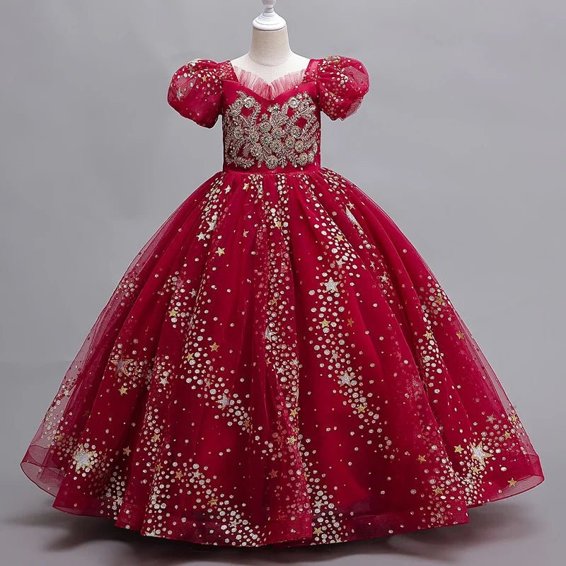 Mesh Princess Pageant Dress - Luzilly Bridal & Apparel