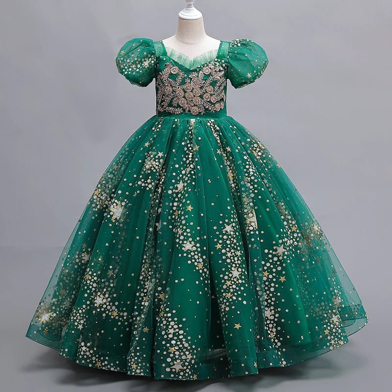 Mesh Princess Pageant Dress - Luzilly Bridal & Apparel