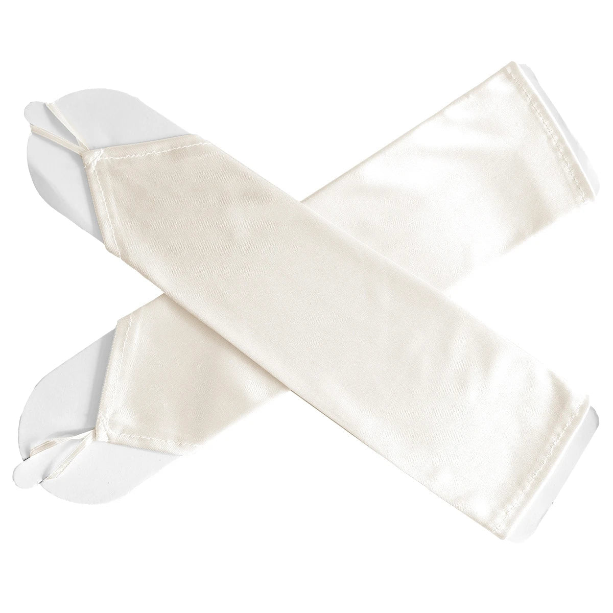 Mid-Length Fingerless Satin Bridal Gloves - Luzilly Bridal & Apparel