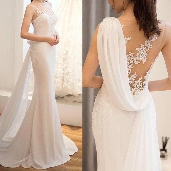 Mid-waist Dream See-through Super Fairy Light Wedding Dress - Luzilly Bridal & Apparel