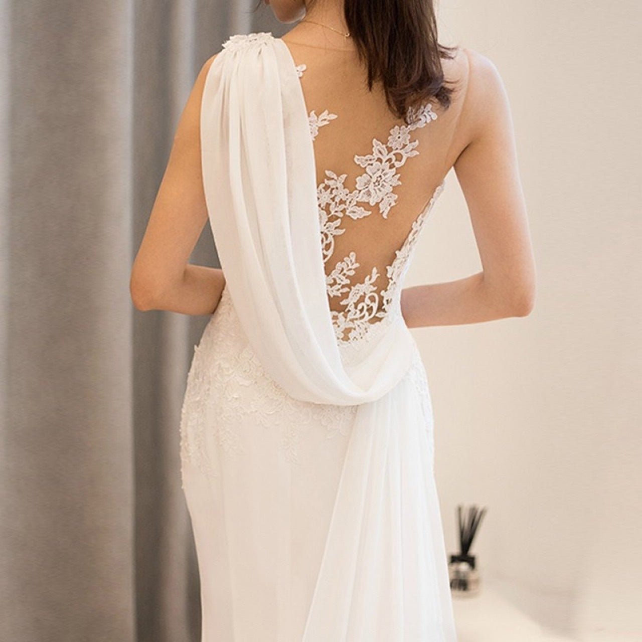 Mid-waist Dream See-through Super Fairy Light Wedding Dress - Luzilly Bridal & Apparel