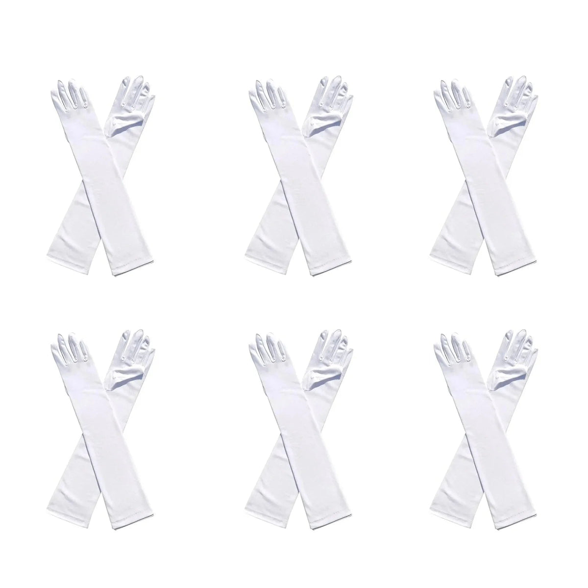 Milk Silk Elastic Satin Bridal Gloves (Multipack Options) - Luzilly Bridal & Apparel