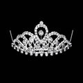 Mini Crystal Rhinestone Pave Princess Tiara - Luzilly Bridal & Apparel