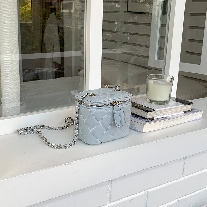 Mini Denim Crossbody Bags for Women | Lingge Chains Shoulder Bag & Fashion Brands Box Bag (Lipstick Coins Purses & Handbags) - Luzilly Bridal & Apparel
