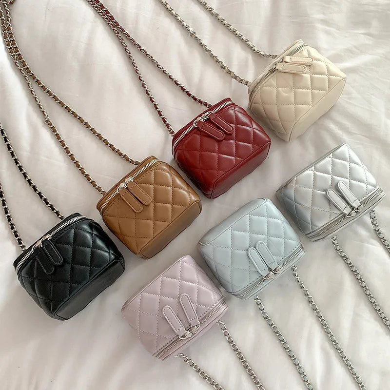 Mini Denim Crossbody Bags for Women | Lingge Chains Shoulder Bag & Fashion Brands Box Bag (Lipstick Coins Purses & Handbags) - Luzilly Bridal & Apparel