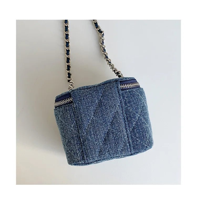 Mini Denim Crossbody Bags for Women | Lingge Chains Shoulder Bag & Fashion Brands Box Bag (Lipstick Coins Purses & Handbags) - Luzilly Bridal & Apparel