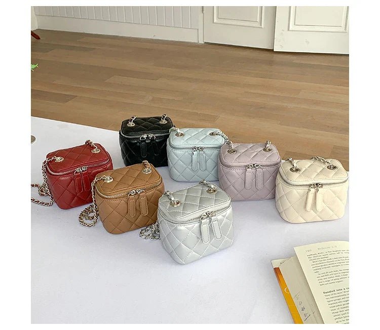 Mini Denim Crossbody Bags for Women | Lingge Chains Shoulder Bag & Fashion Brands Box Bag (Lipstick Coins Purses & Handbags) - Luzilly Bridal & Apparel