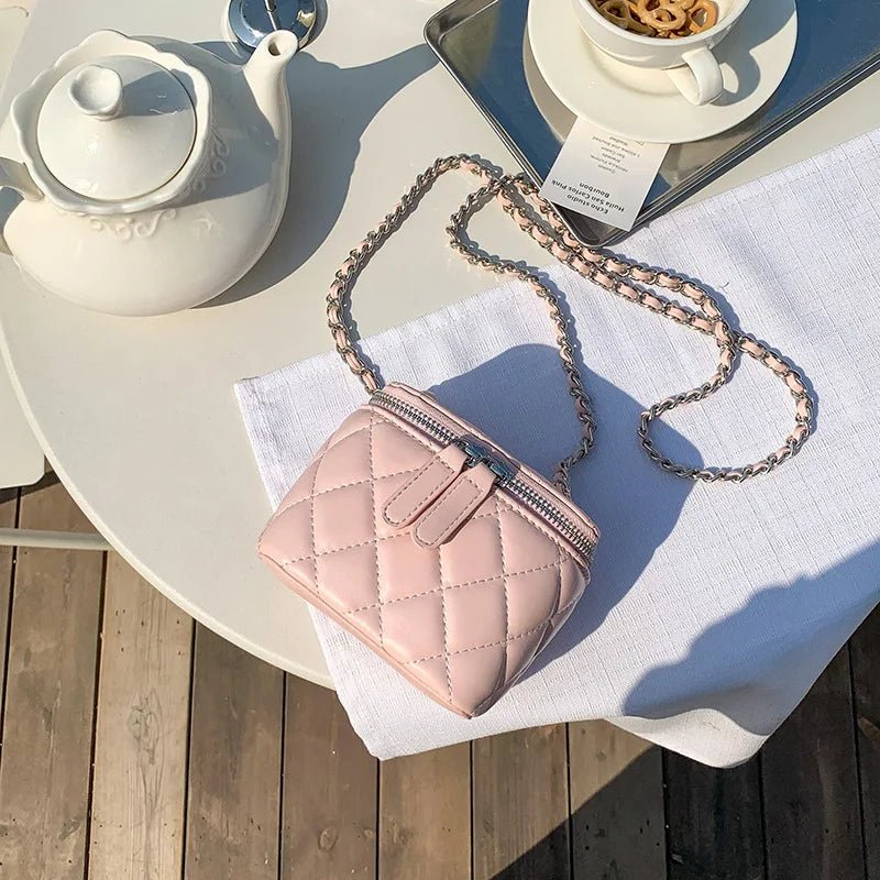 Mini Denim Crossbody Bags for Women | Lingge Chains Shoulder Bag & Fashion Brands Box Bag (Lipstick Coins Purses & Handbags) - Luzilly Bridal & Apparel