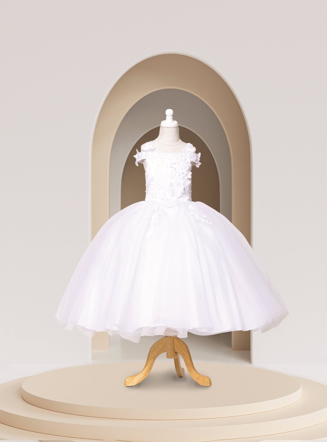 Mini Quinceañera Gown with 3D Floral Embroidery - Luzilly Bridal & Apparel