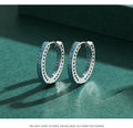 MODIAN Heart To Heart Ear Buckle Pure 925 Sterling Silver Vintage Turquoise Hoop Earrings For Women & Girls Fine Jewelry Gifts - Luzilly Bridal & Apparel