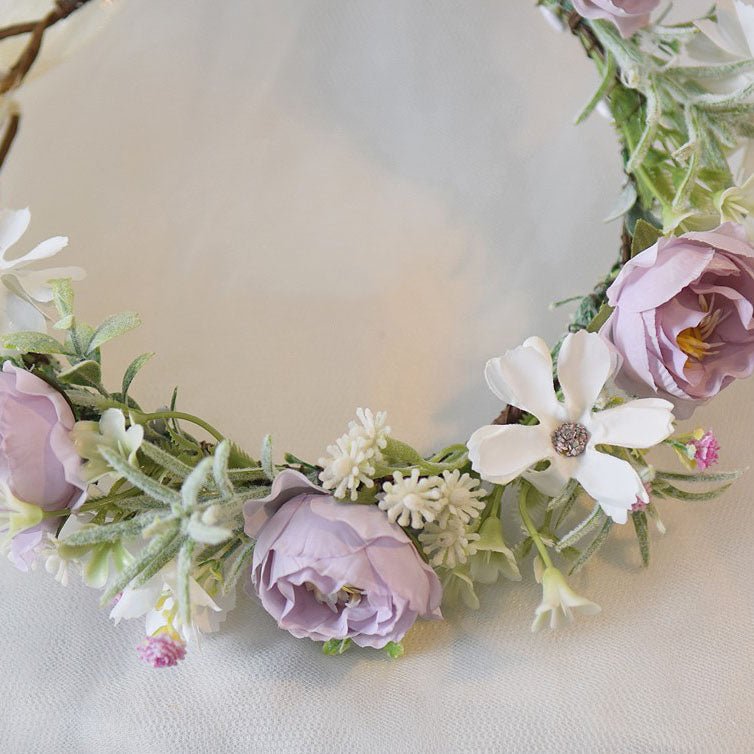 Mori Flower Bridal headdress garland modeling headdress photo wedding dress hair accessories Bridesmaid accessories holiday head - Luzilly Bridal & Apparel