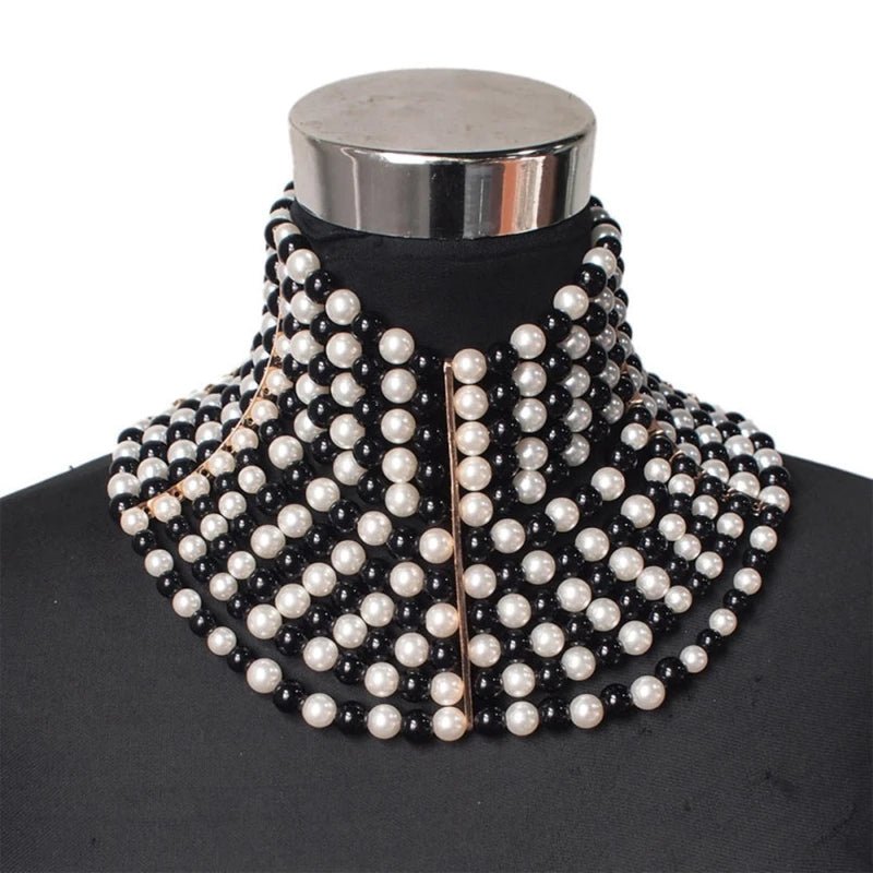 Multi layer pearl necklace for women's wedding bride accessories - Luzilly Bridal & Apparel