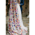MultiColoured Sequins Colorful Floral Bridal Wedding Veils With Comb Sparkly For Brides Accessories Cathedral Long Unique Shine - Luzilly Bridal & Apparel