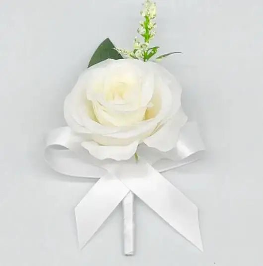 Natural-Look Artificial Rose Wedding Bouquet - Luzilly Bridal & Apparel